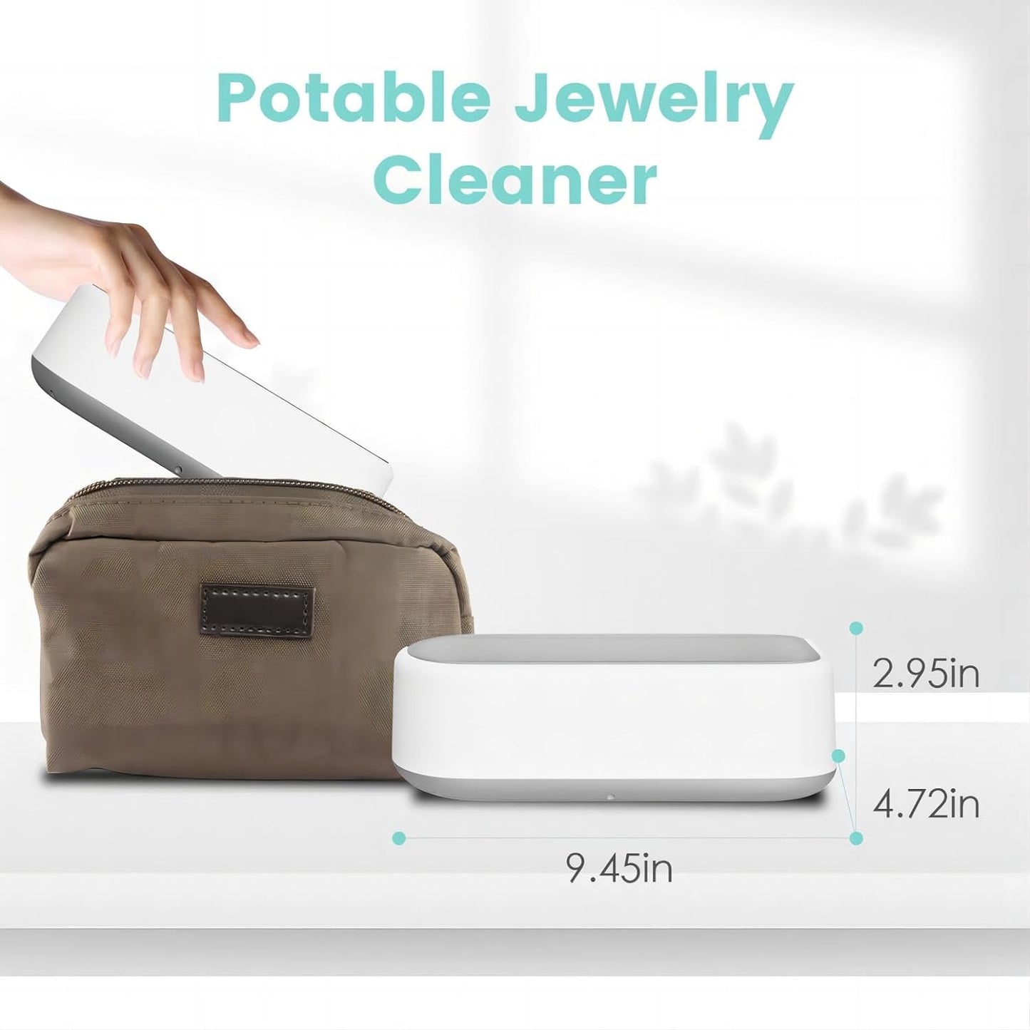Ultrasonic Jewelry Cleaner – Portable Sonic Cleaning Machine for Rings, Glasses & Watches