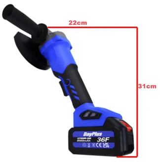 DayPlus 21V Brushless Cordless 115mm Angle Grinder,10000rpm,3.0Ah Lithium-ion Battery&Charger,3 Modes Speed,Cutting &Grinding