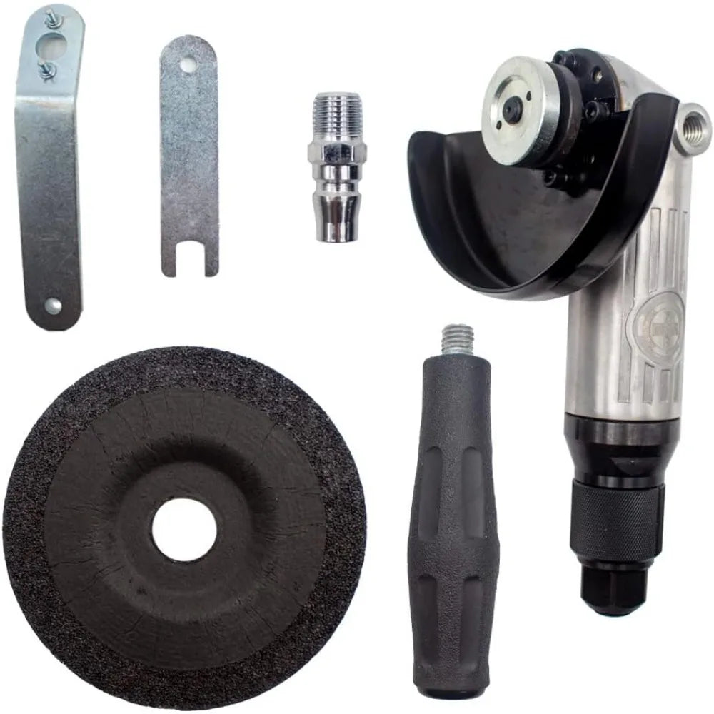 5 Inch Pneumatic Angle Grinder Polisher - 125MM 12000RPM High-Speed Air Grinding Machine for Polishing and Grinding