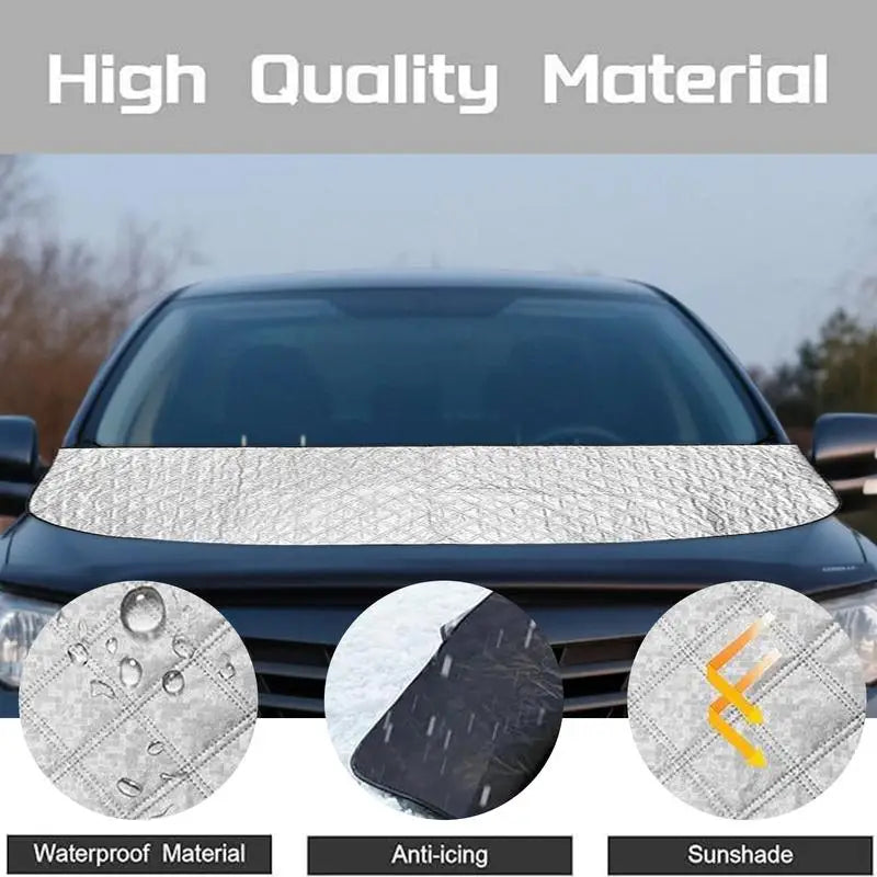 Car Windshield Cover For Ice And Snow Winter Frost Protector Silver Windshield Sun Snow Cover Winter Frost Protector For Cars