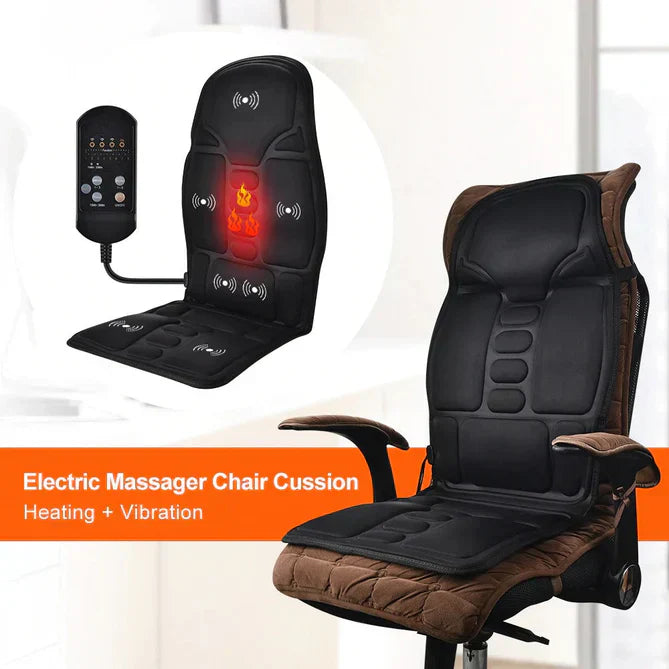 Premium Heated Massage Chair – Back & Neck Cushion with Full-Body Support