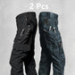 2PCS Tactical Work Pants Men Outdoor Cargo Trousers Multi-pocket Waterproof Pant Autumn Spring Outdoor Workwear Hiking Trousers