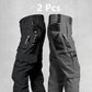 2PCS Tactical Work Pants Men Outdoor Cargo Trousers Multi-pocket Waterproof Pant Autumn Spring Outdoor Workwear Hiking Trousers