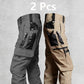 2PCS Tactical Work Pants Men Outdoor Cargo Trousers Multi-pocket Waterproof Pant Autumn Spring Outdoor Workwear Hiking Trousers