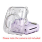 For Fujifilm Instax Mini 11 Instant Camera Transparent Instax Mini Carry Case Bag Crystal Hard Cover with Shoulder Strap