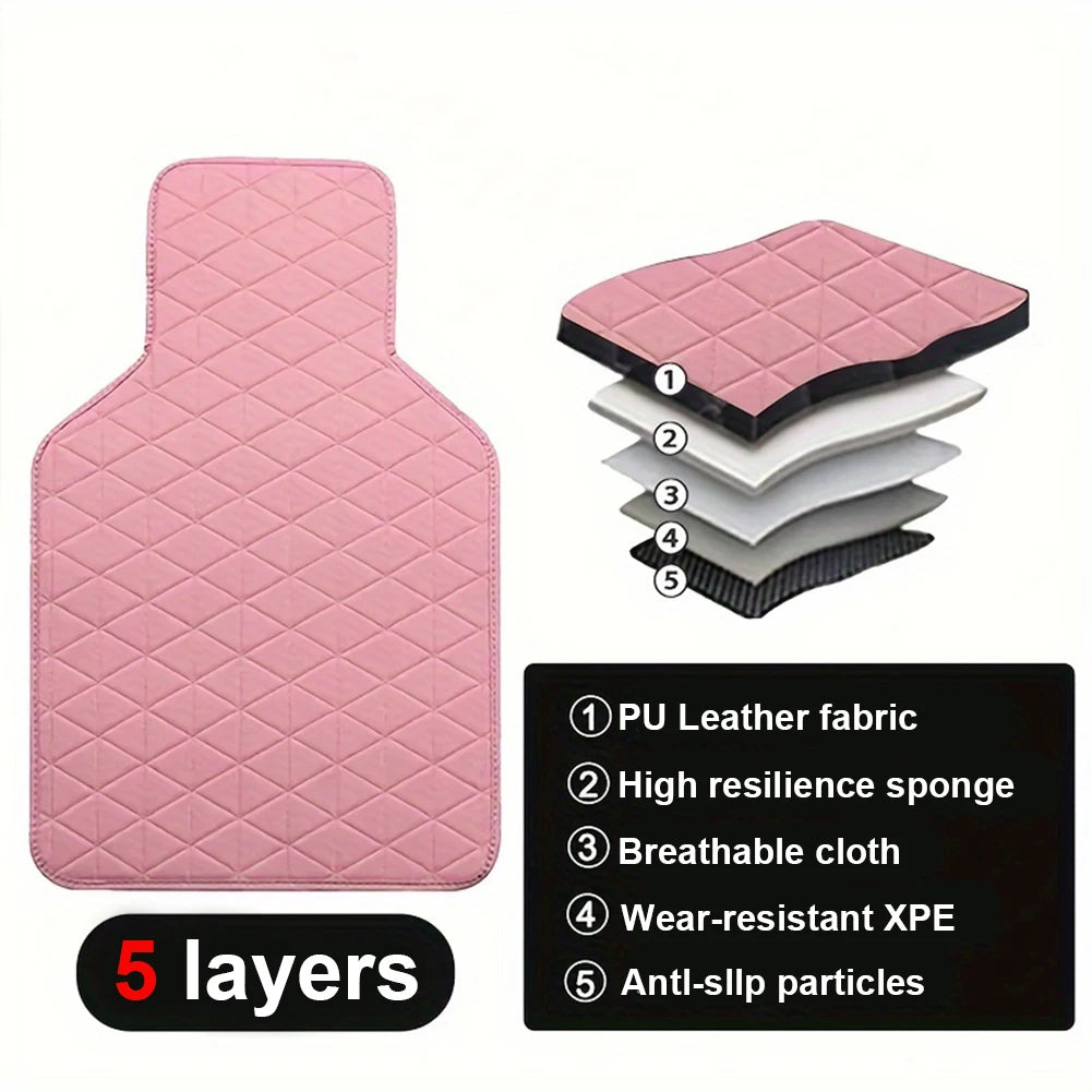 4Pcs Car Floor Mats PU Leather Car Carpet Mats Waterproof Universal Auto Carpet Car Interior Accessories