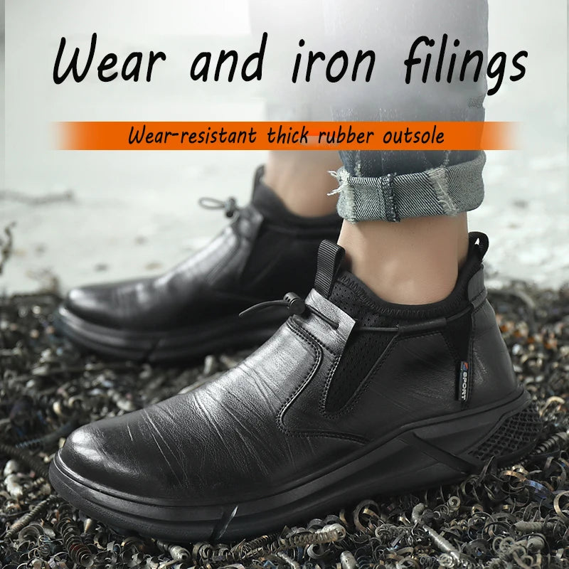 Safety Shoes Men for Work Steel Toe Free Shipping Industrial Boots Man Protection for the Smash-Proof Waterproof Ankle Boots