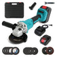 Cordless Angle Grinder Kit Brushless 2x21V-1300mAh Batteries Charger 2 Grinding Wheels 10 Cutting Discs for Cutting Polishing