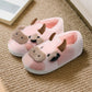Fuzzy Cow Slippers for Women & Men, Couple's Warm Cartoon Cow Animals Slippers, Winter Cozy Fluffy Plush Slip On House Slippers