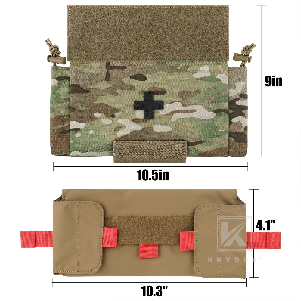 KRYDEX Tactical Roll Up Medic Pouch First Aid Trauma EMT IFAK Organizer Pouch Drop Dump Pouch for Vest Chest Rig Outdoor Gear