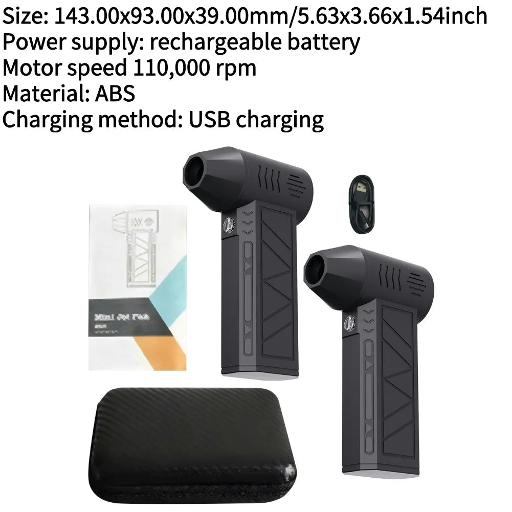Multipurpose Jet Fan with Flashlight Jet Dry Blower 3 Speeds Leaf Blower Cordless for Cars Computer Keyboards and Outdoor Use