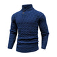 Men's Sweater Winter Shawl Collar Pullover Sweater Casual Cable Knit Button Sweaters Woolen Solid Color Tops US Size
