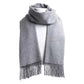 2025 Solid Color Imitation Cashmere Scarf for Autumn Winter Thick Long Fringe Shawl Unisex Versatile Wrap Casual Formal Wear