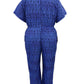 Best - Seller Alert! Purple - toned Geometric - patterned Waist - cinching Jumpsuit, Blending Style and Comfort