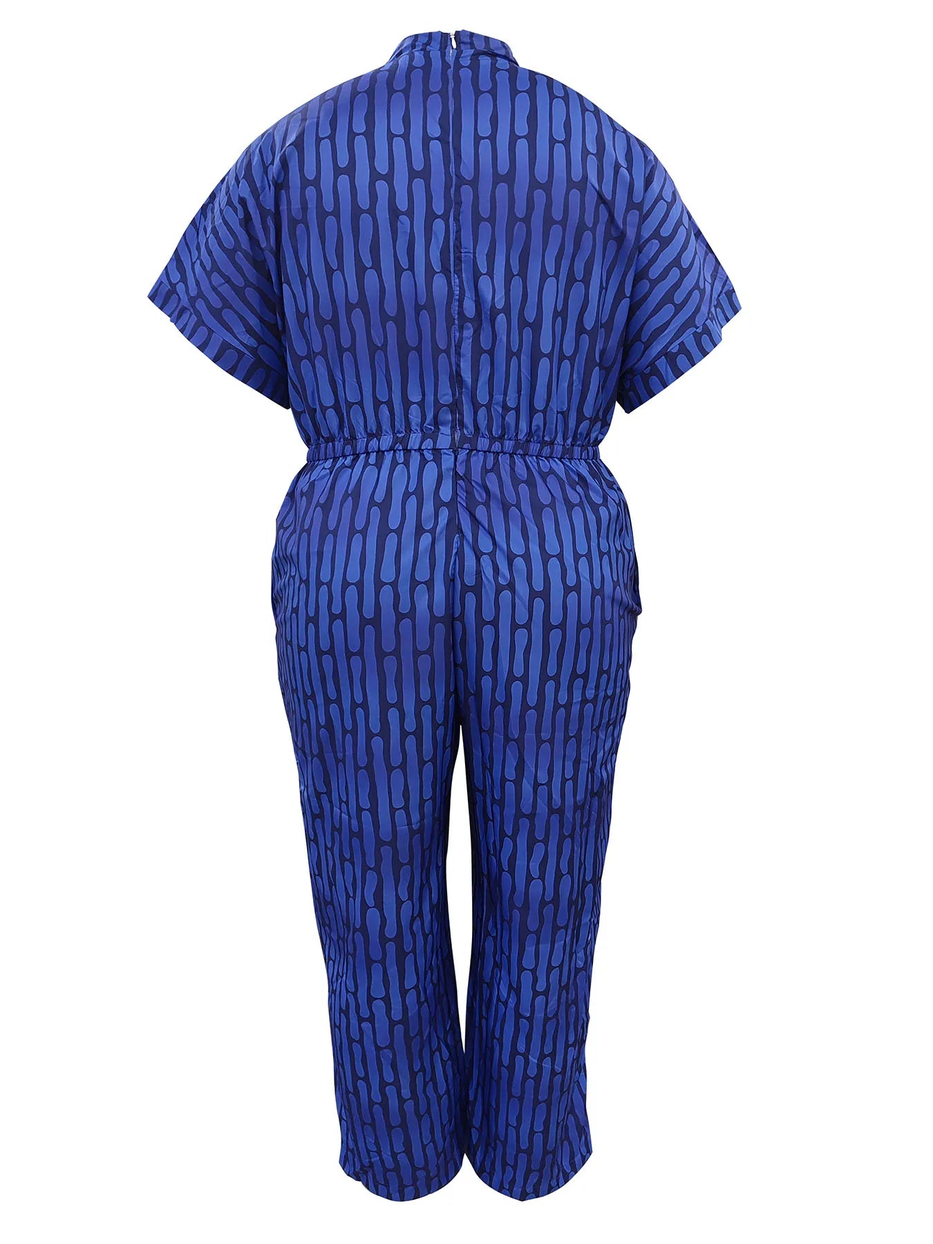Best - Seller Alert! Purple - toned Geometric - patterned Waist - cinching Jumpsuit, Blending Style and Comfort