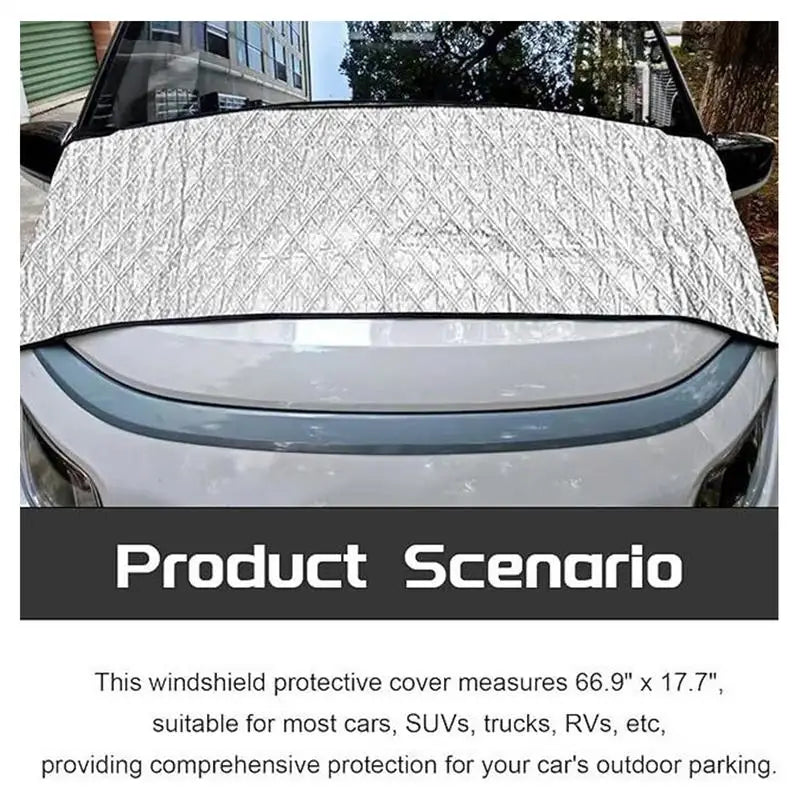 Car Windshield Cover For Ice And Snow Winter Frost Protector Silver Windshield Sun Snow Cover Winter Frost Protector For Cars