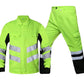 Outdoor Construction Work Clothes Suit Men's Fluorescent Green Belt Reflective Strip Anti-static Electrician's Labor Protection