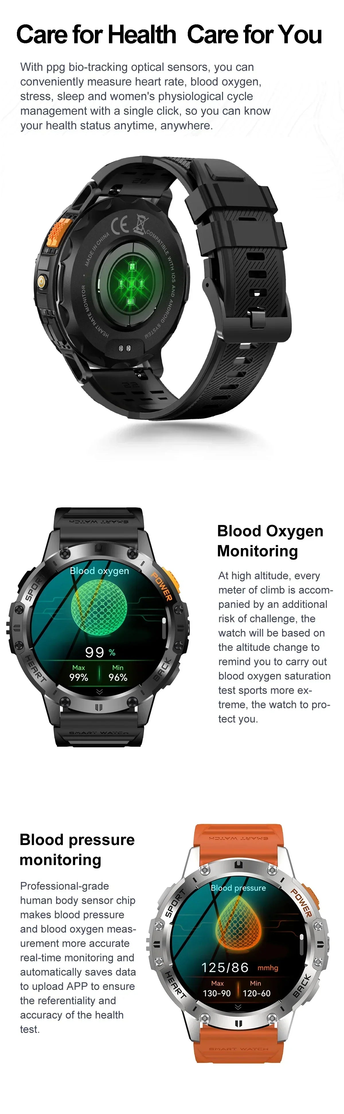 AMOLED Smartwatch – Bluetooth Calling Fitness Tracker with Waterproof Design