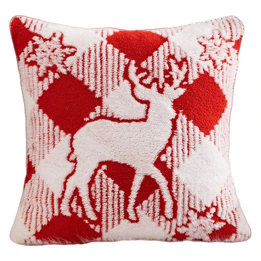 Christmas Winter Holiday Pillowcase Soft Decorative Cushion Cover Festival Pillow Case Jacquard Cushion Case for Home Decor