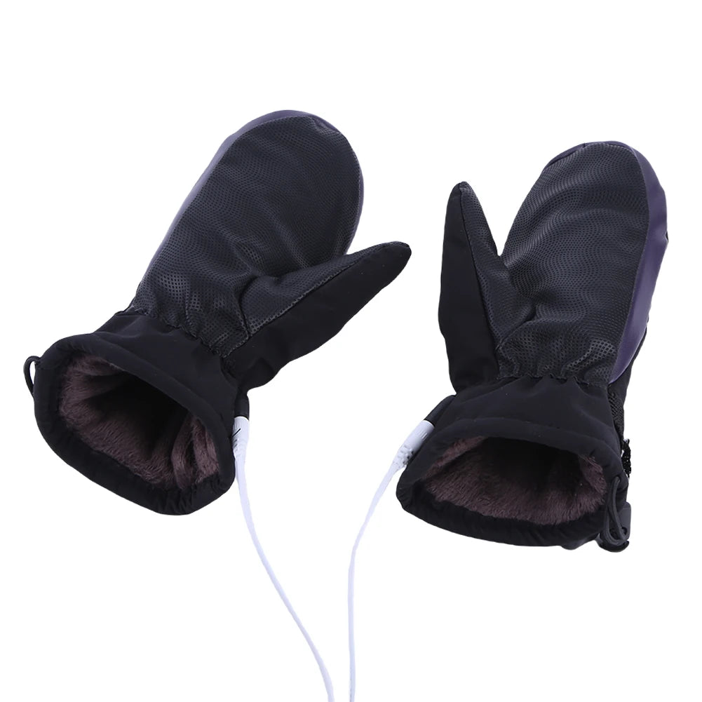 Electric Heating Gloves Cold-Proof Electric Heated Gloves Waterproof 3 Gear Temperature for Outdoor Camping Hiking
