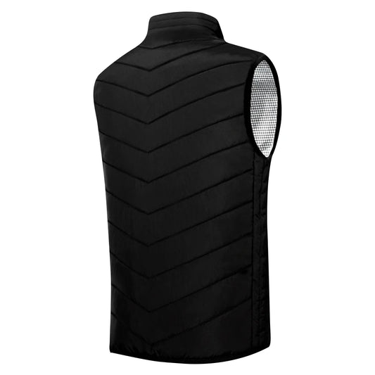 Intelligent Heated Vest Men Women USB Electric Thermal Warm Clothes 9 Areas Zone for Outdoor Hunting for Sports Hiking Oversized