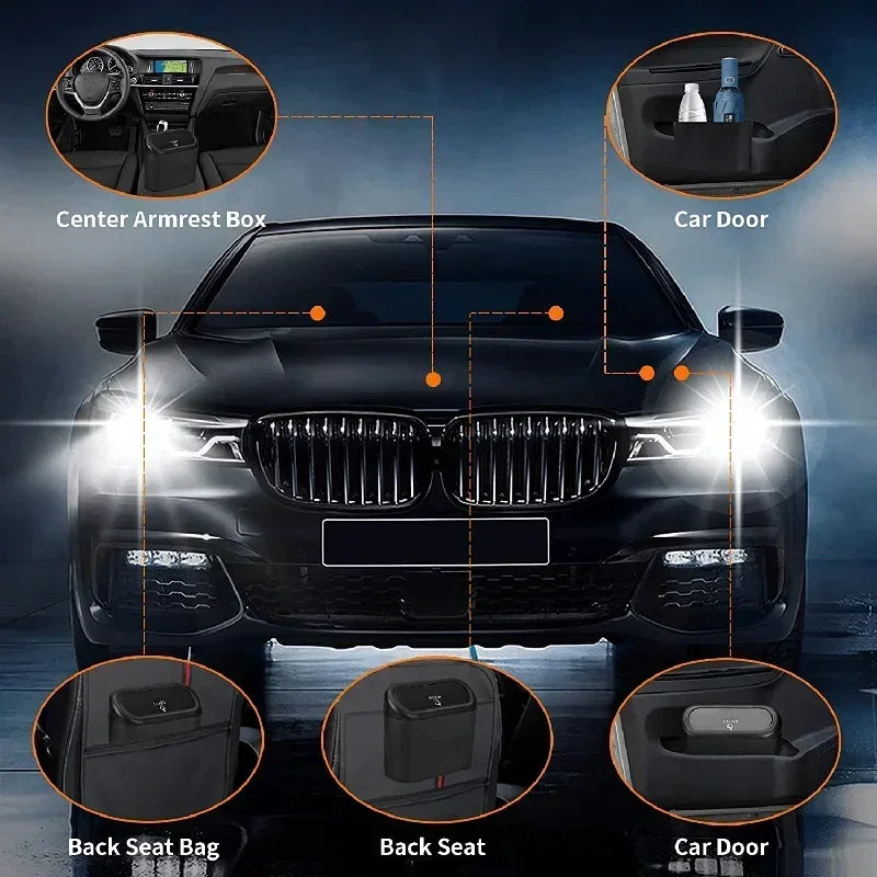 Car Trash Can (with Lid) Contains 60 (300) Garbage Bags, Small Car Trash Can, Leak-proof Mini Car Accessories 2026