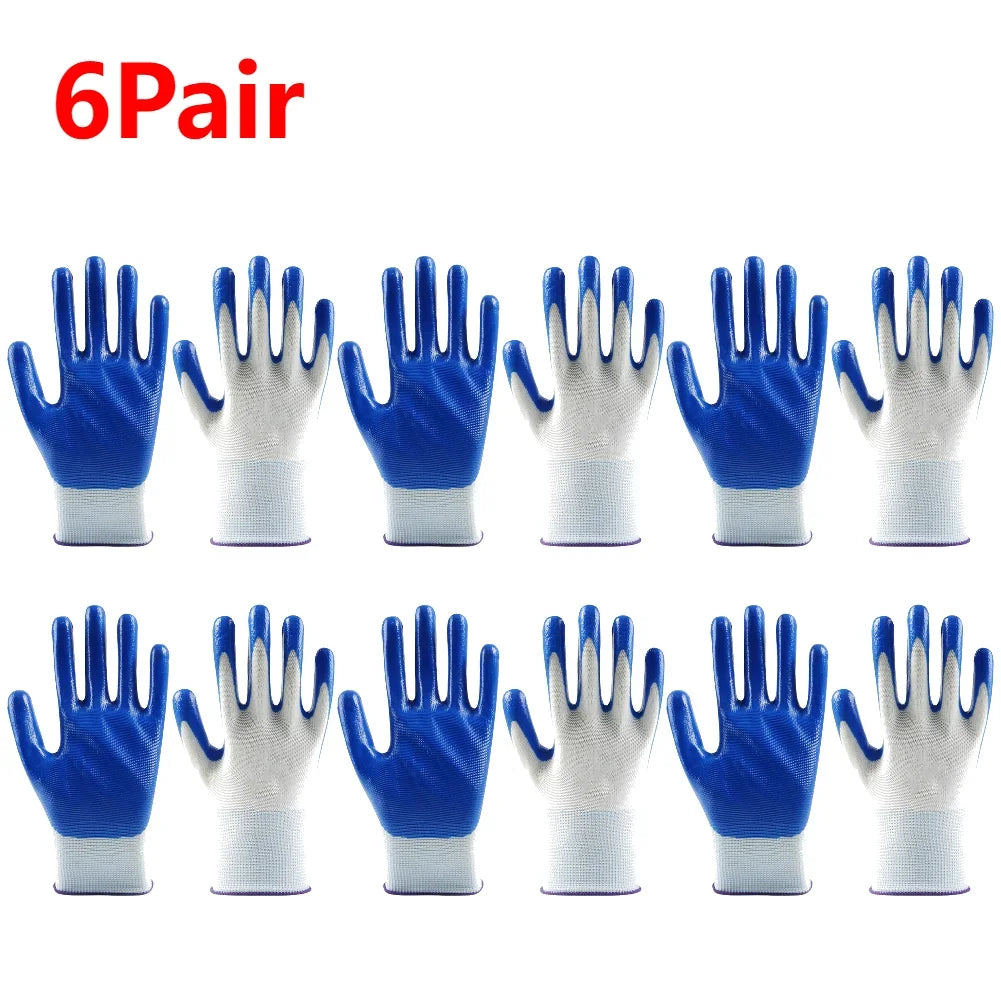 1-20Pairs Nitrile Gloves Safety Industrial Labor Work Gloves Wear-resistant Working Protective Gloves for Hands Protection