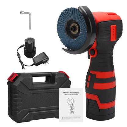 Mini Angle Grinder Rechargeable Cordless Cutting Machine 16.8V Electric Hand Grinder Polishing Machine Grinding Tools 9000RPM
