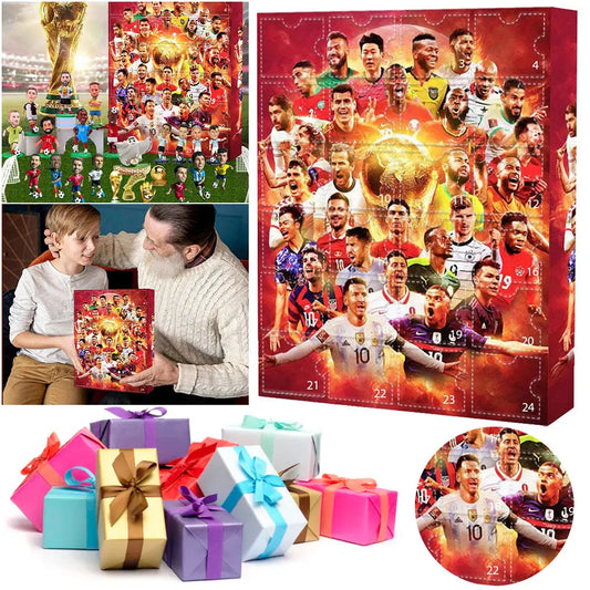 Sports Event Advent Calendar 2024 Ball Superstar Ornaments Contains 24 Cute Characters Collectible Calendar for Adults Kids