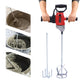 Drill Mixer Set with Spade Handle Electric Corded Mixing Drill Machine 2400W Motor Concrete Mud Mixer