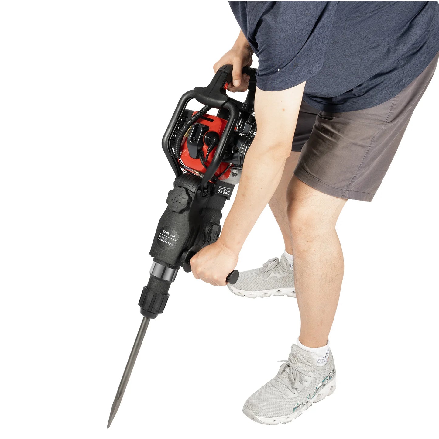 3-in-1 Multi-purpose Gasoline Hammer, Handheld Gasoline Impact Drill, Crushing and Demolition Pick, Concrete Destruction Tool