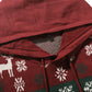 Christmas Men's Sweater with Hood - Festive Reindeer & Snowflake Design for Holiday Warmth
