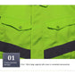Outdoor Construction Work Clothes Suit Men's Fluorescent Green Belt Reflective Strip Anti-static Electrician's Labor Protection