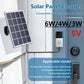 6-3W Solar Panel for Ring Doorbell IP65 Waterproof Solar Charger 360° Adjustable Wall Mount for Ring Video Doorbell 4 3 3 Plus 2