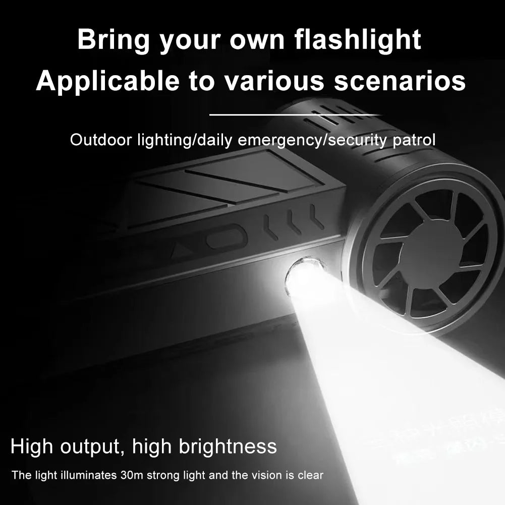 Multipurpose Jet Fan with Flashlight Jet Dry Blower 3 Speeds Leaf Blower Cordless for Cars Computer Keyboards and Outdoor Use