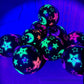 Happy Birthday Neon Glow Balloons Glow in Blacklight Fluorescent Balloons for Neon Birthday Glow 80s 90s Theme Party Decor