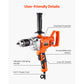 SucceBuy Drill Mixer 1/2in 5/8 in Corded Electric Drill Mixer Set Mixing Drills Machine D-Handle Handheld Cement Mixers