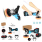 Brushless Angle Grinder 1600W Variable Speed Car Polisher for 18V Battery - Wet Polishing and Waxing Machine with Two Batteries