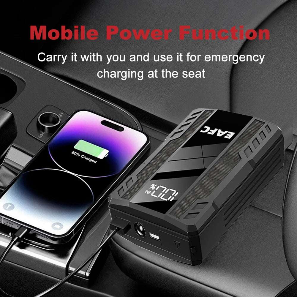 2000A Car Jump Starter Power Bank 12V Output Portable Emergency Start-up Charger 1000A for Cars Booster Battery Starting Device