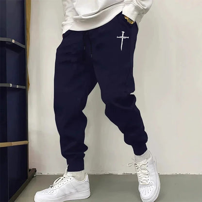 2025 New Arrival Men's Sweatpants High Quality Autumn Winter Daily Casual Sports Jogger Pants Gym Male Cross Printed Trousers