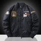Eagle Flight Jacket Men's Workwear Spring and Autumn Pilot Baseball uniform Tactical Flight Suit Embroidered Heavy Industry Blac