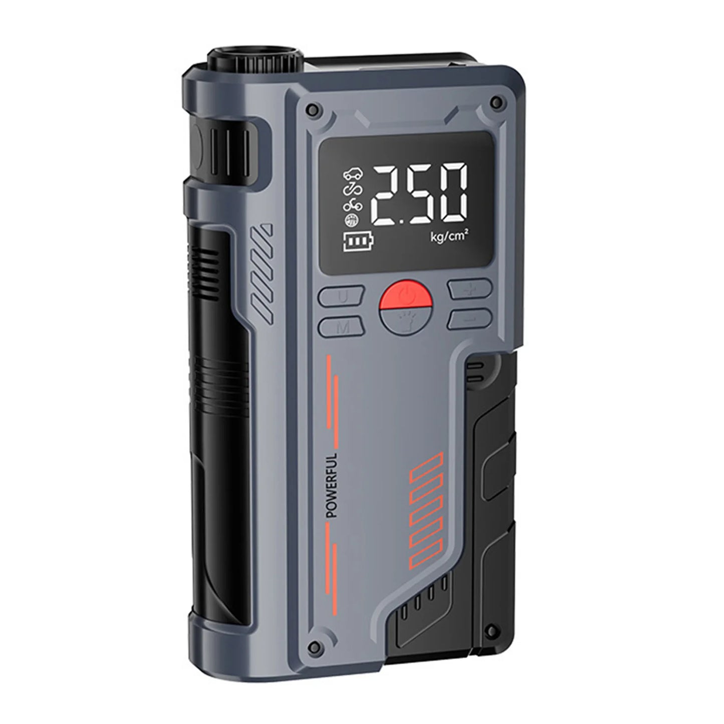 Car Battery Jump Starter with Air Compressor USB Charging Enhanced Safety Jump Starter Electric Pump Digital Display for Bike