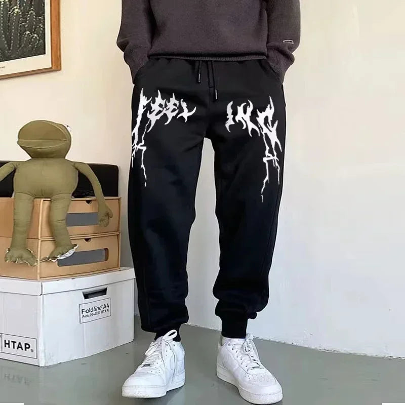 2025 Men's trendy sweatPants Autumn/Winter New  Jogging Trousers Fitness Loose Fit Clothing Solid Color warm Streetwear Pants