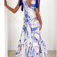 Elegant Floral Print Sleeveless V Neck Maxi Dress with Open Back and Spaghetti Straps for Women s Summer Fashion