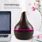 300ml Wood Grain Humidifier & Essential Oil Diffuser  USB Powered with 2 Aroma Oils