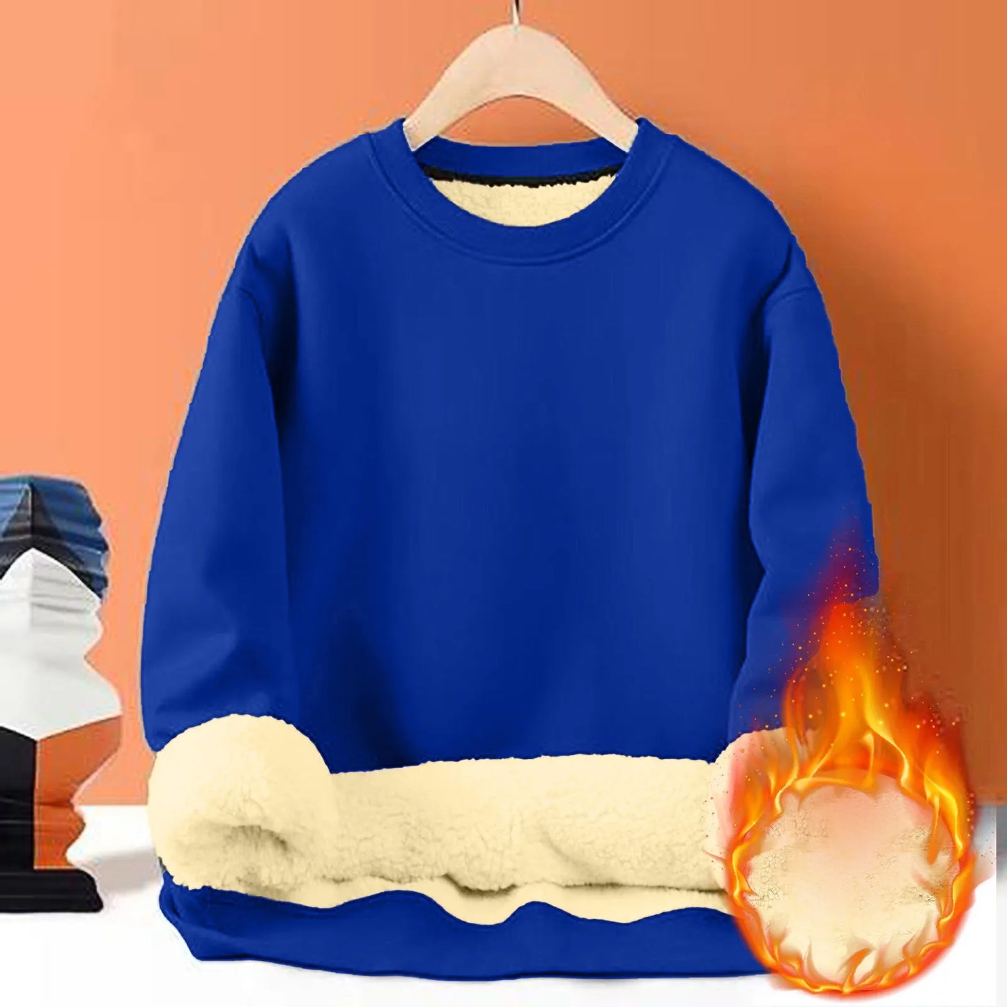 Sweatshirts For Men Long Sleeve Fleece Casual Fuzzy Crewneck Pullover Warm Winter Camisas De Hombre Men'S Shirt Polos Para Hombr