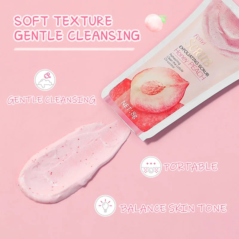 LAIKOU Japan Sakura Skincare Set Hydrating Toner Lip Mask Sleeping Face Mud Mask Peach Scrub Travel Mini Kit Gift