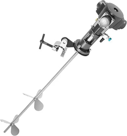 Pneumatic Mixer, 1.135m/3.72ft Stainless Steel Detachable Drum Mixer Silver Coating Mix Tool Barrel Paint Mixer of 50