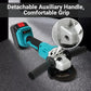 Cordless Angle Grinder Kit Brushless 2x21V-1300mAh Batteries Charger 2 Grinding Wheels 10 Cutting Discs for Cutting Polishing