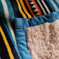 Lightweight Boho Sherpa Throw 50'' X 60'' Blanket - Bohemian Soft Plush Flannel Throw Stripe Blankets Luxury Family Bed